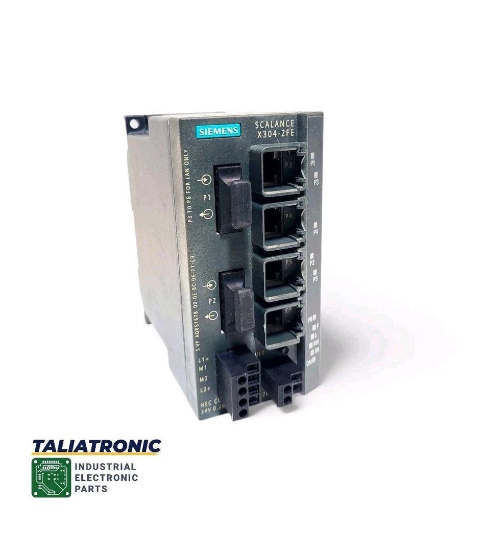 SIEMENS SIMATIC NET Industrial Switch SCALANCE X304-2FE \ 6GK5304-2BD00-2AA3