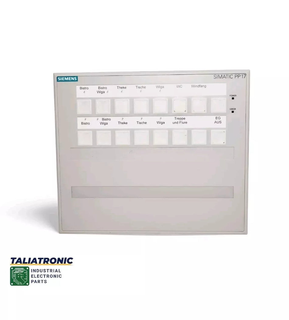Siemens Simatic PP17-I Push Button Panel 6AV3688-3CD13-0AX0 / 6AV3 688-3CD13