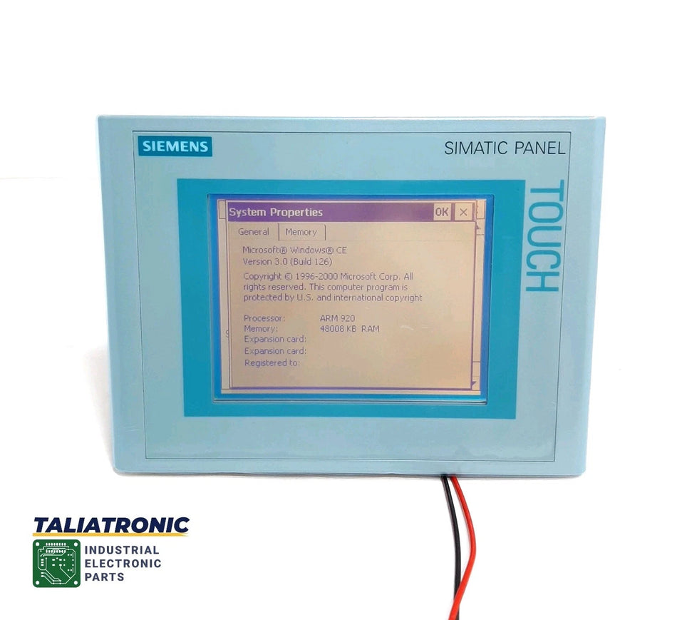 Siemens Simatic 6AV6 642-0BC01-1AX1 TP177B DP-6 Touch Panel /6AV6642-0BC01-1AX1