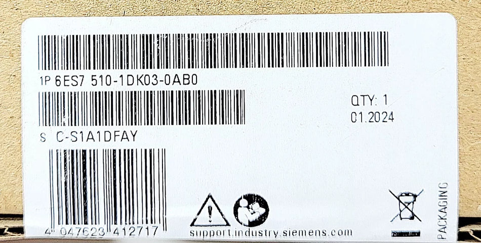 Siemens Simatic ET 200SP CPU 1210SP-1PN 6ES7 510-1DK03-0AB0 / 6ES7510-1DK03-0AB0