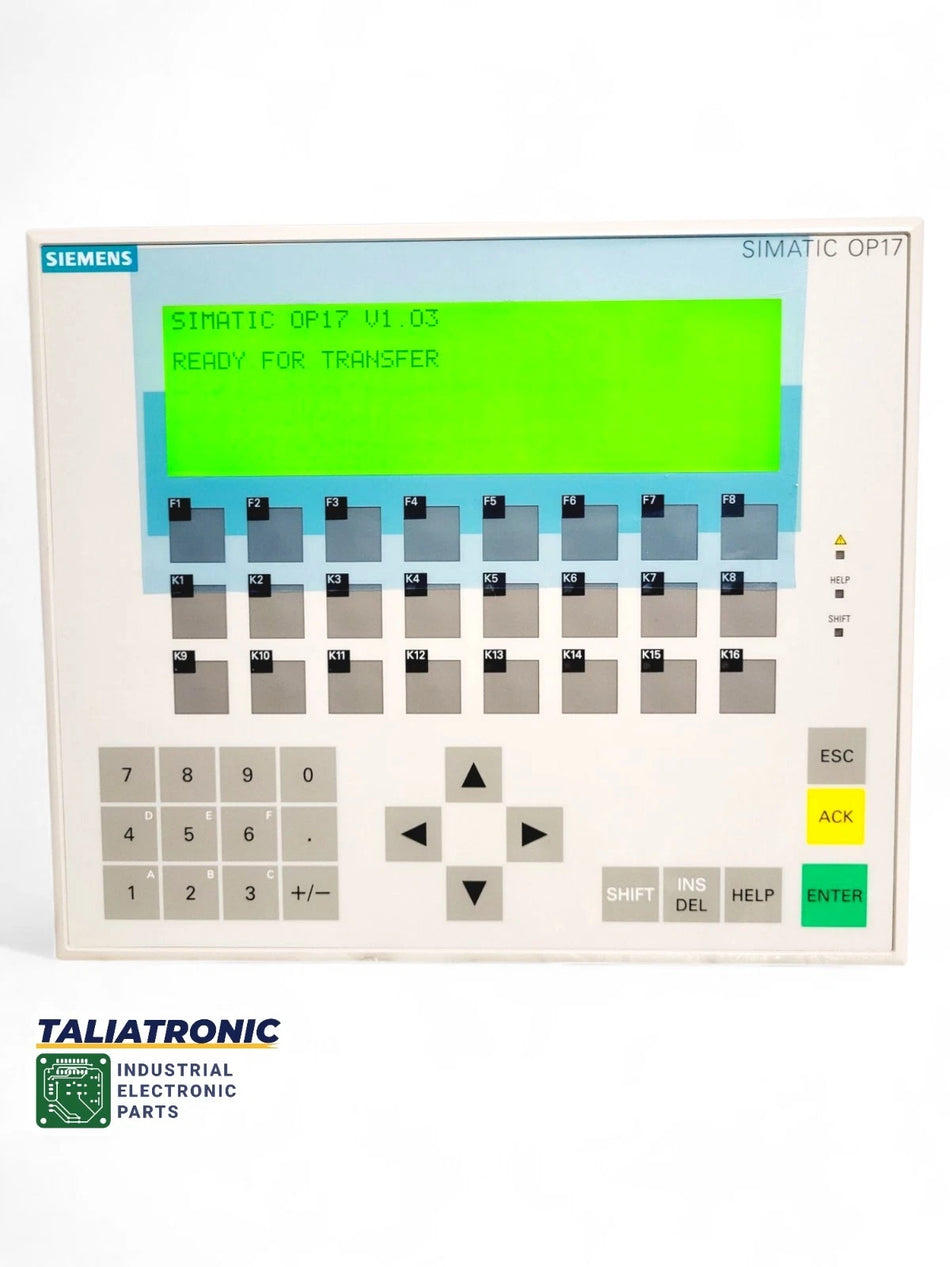 Siemens Simatic Operator Panel 17-PP 6AV3 617-1JC00-0AX1 /6AV3617 / Refurbished