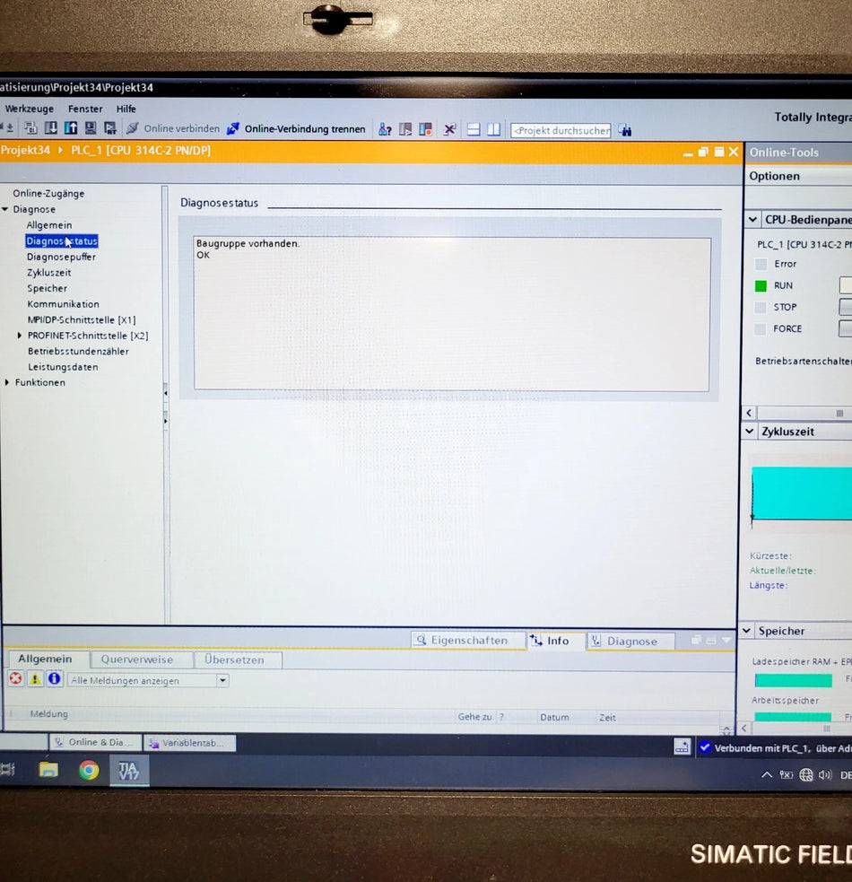 Siemens Simatic S7 300 CPU 314C-2 PN/DP, 6ES7 314-6EH04-0AB0 /6ES7314-6EH04-0AB0