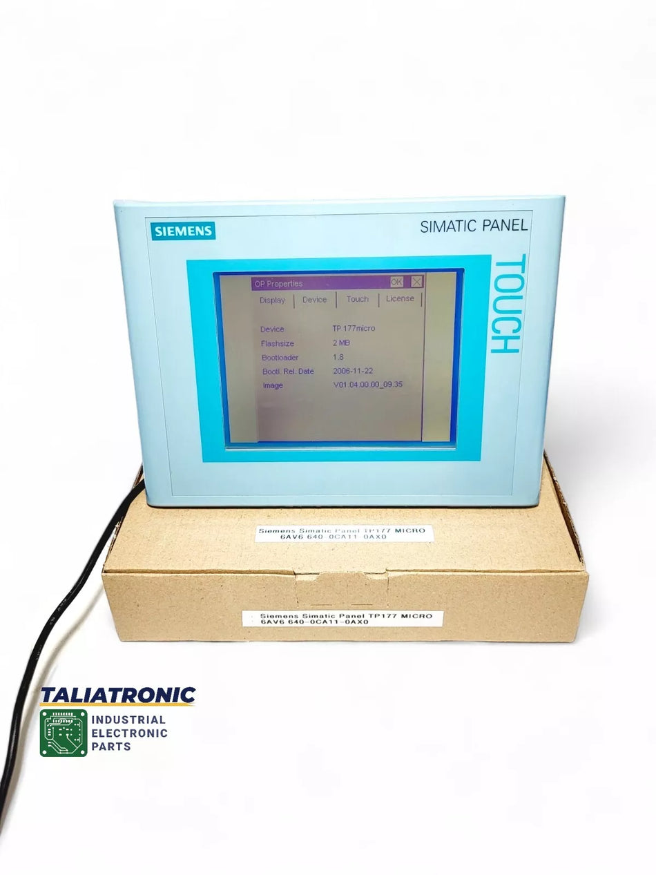 Siemens Simatic Touch Panel TP177 6AV6640-0CA11-0AX0 /6AV6 640-0CA11 / Like New