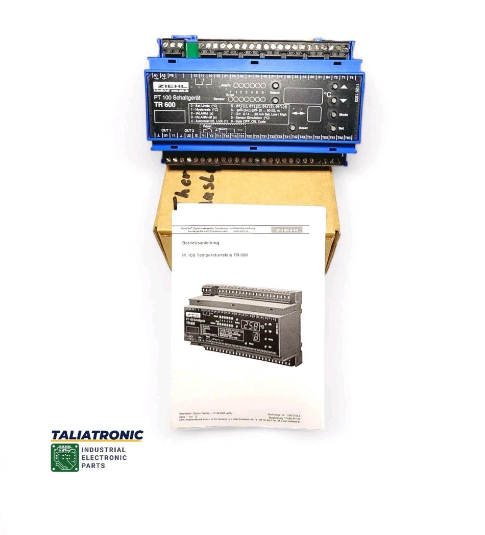 ZIEHL TR600 / T224151 PT 100 temperature relay monitoring relay / switching device