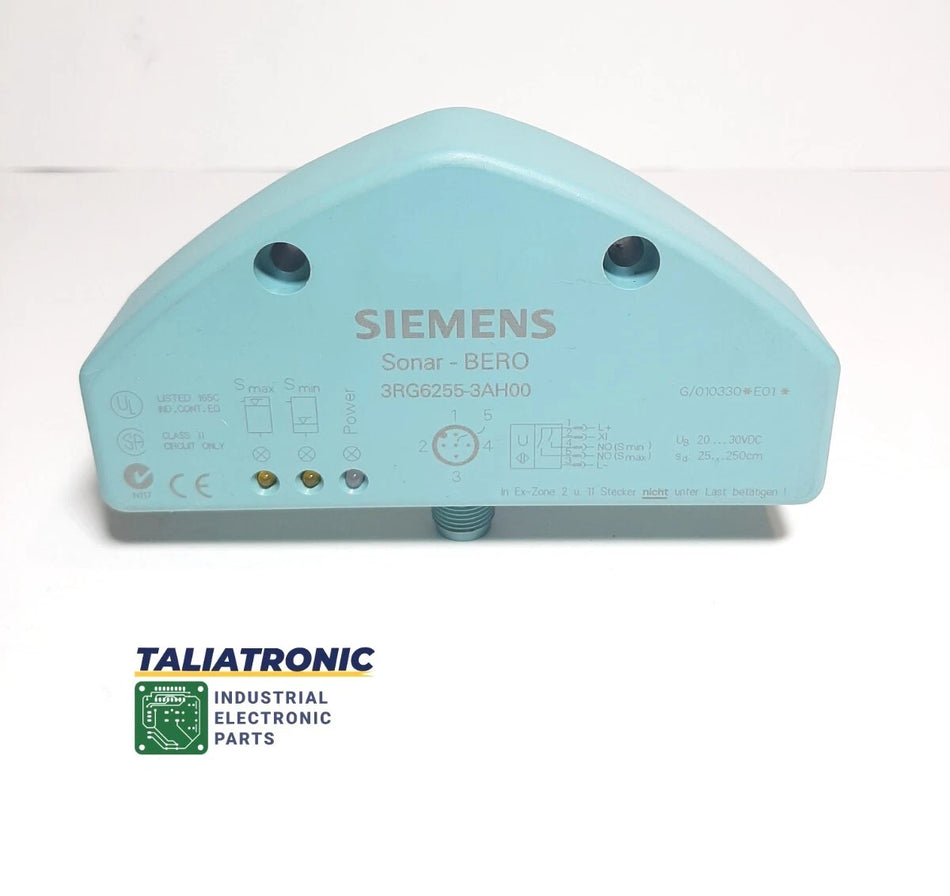 Siemens Sonar_Bero Sensor 3RG6255-3AH00 SN=25-250cm 150mA PNP/ Näherungssensor