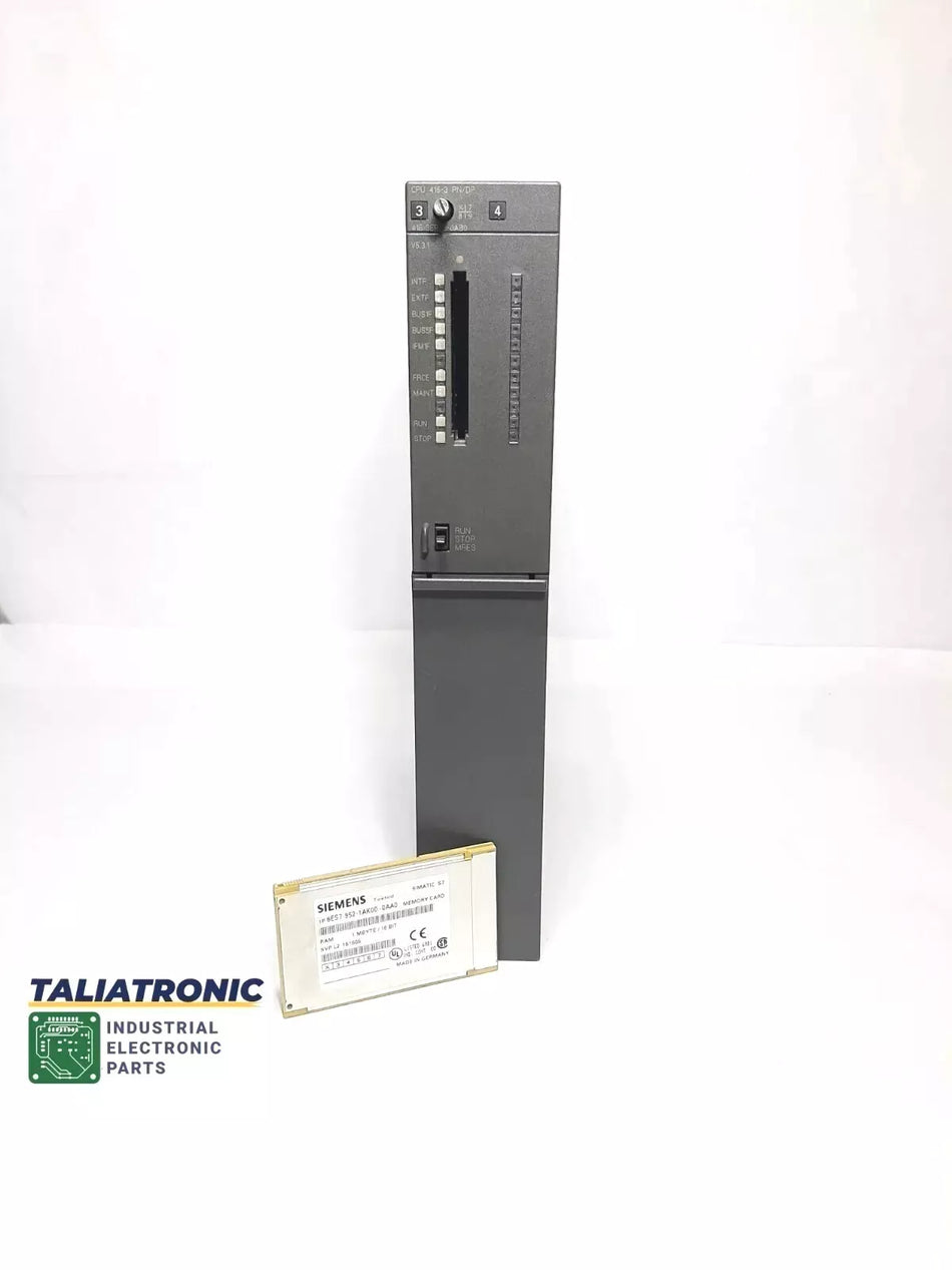 Siemens Simatic S7-400 CPU 416_3PN/DP | 6ES7 416-3ER05-0AB0 with 1MB memory card