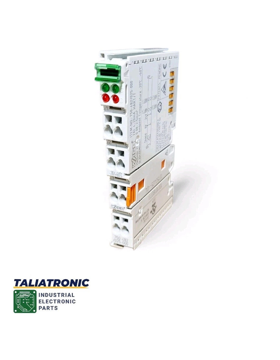 WAGO 750-482 /025-000 2-Kanal-Analogeingang; 4 … 20 mA HART; Erw. Temperatur